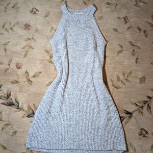 Elegant Gray Knit Dress